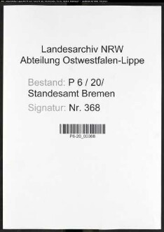 Sterberegister Standesamt Bremen