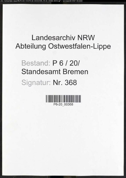 Sterberegister Standesamt Bremen
