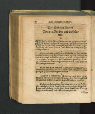 Das Siebende Capitel. Von der Beichte und Absolution.