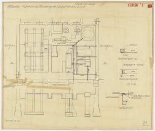 Zwischenbau 2, Fußboden, Rohrkanäle, Fundamente