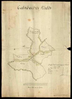 Generalplan über die in dieser Hut gelegenen Kameralwaldungen: Eyberg, Hengstberg, Maistern, Heimenet und Kirchenratswald, der Kälbling genannt.