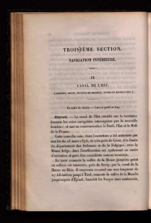 Troisieme Section. Navigation Interieure.