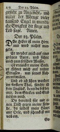 Der 23., 42., 103., 111., 138. & 148. Psalm