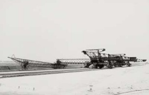 Abraumförderbrücke im Braunkohle-Tagebau Zwenkau, 1999 stillgelegt