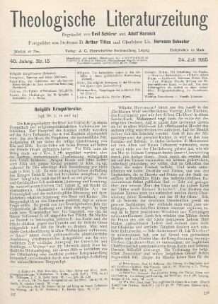 338 [Rezension] Schäfer, Richard, Der Deutsche Krieg, die Türkei, Islam und Christentum