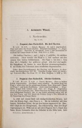 Antike Bildwerke in Oberitalien, 1. Die antiken Bildwerke des Campo Santo zu Pisa