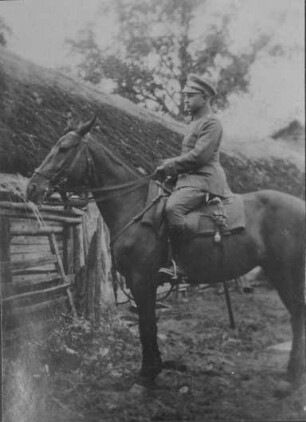 Erster Weltkrieg - "Kriegserinnerungen an Nordfrankreich und die Vogesen". "Vor Wilna: Leutnant H. Bertsch"