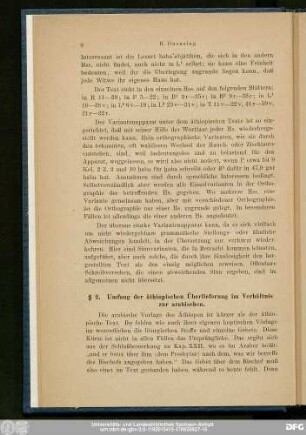 § 2. Umfang der äthiopischen Überlieferung im Verhältnis zur arabischen.