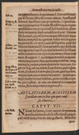 Adulationem, Ministerio familiarem, in hac quoque caussa elucere. Caput VII.
