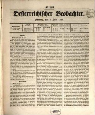 Der Oesterreichische Beobachter. 1844,7/12