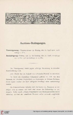 Auctions-Bedingungen