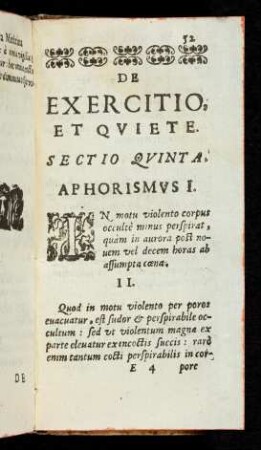 52r-56v Sectio Quinta: De exercitio et quiete