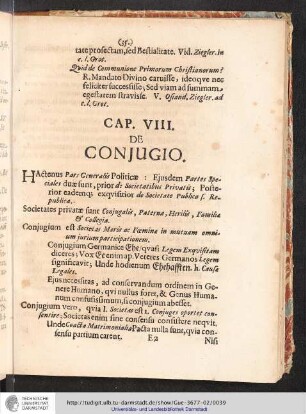 CAPUT VIII. DE CONJUGIO.