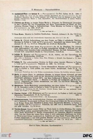 II. Miniaturen-Stammbuchblätter (Nr. 71-98)
