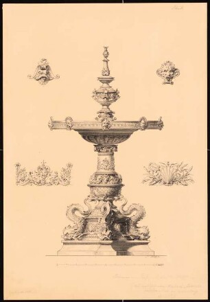 Wohnhaus Leopoldstraße, Karlsruhe Eiserner Springbrunnen: Ansicht, Details
