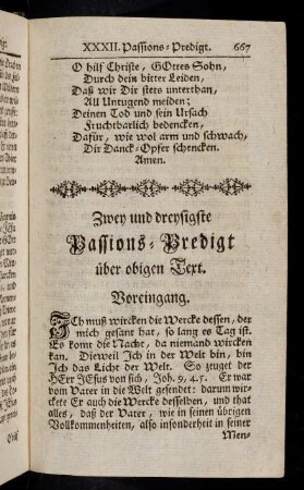 667-699, Zwey und dreysigste Passions-Predigt