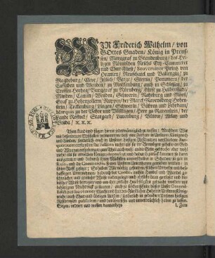 [Königl. Preußisches Edict, ...]