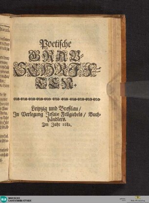 Poetische Grab-Schriften