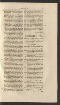 Consilium VIII.