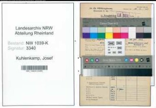 Entnazifizierung Josef Kuhlenkamp , geb. 21.07.1909 (Maurer)