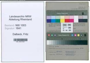 Entnazifizierung Fritz Dalbeck , geb. 01.02.1899 (Dentist)