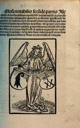... pars doctrinalis Alexandri, Glosa notabilis secu[n]de partis