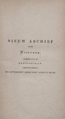 1: Nieuw archief voor wiskunde