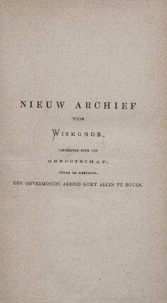 1: Nieuw archief voor wiskunde