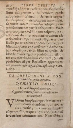 Qvaestio LXXII. De voti impedimento.