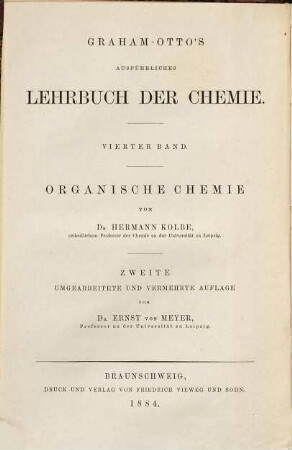 Ausführliches Lehr- und Handbuch der organischen Chemie, 2