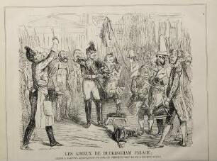 Les Adieux de Buckingham Palace; being a playful adaptation of Horace Vernet's picture to a recent event