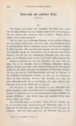 266-278 Naturrecht und positives Recht : Schluß