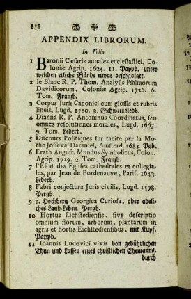 Appendix Librorum.