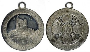Segeberg: Tragbare Preismedaille des 19. Norddeutschen Schützenfestes