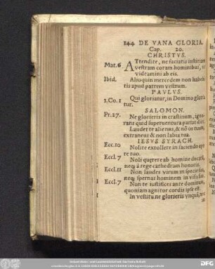 De Vana Gloria. Cap. 20.