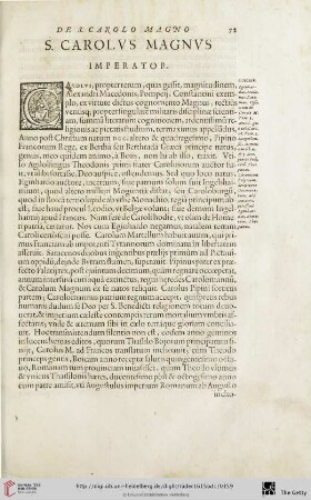 S. Carolus Magnus