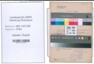 Entnazifizierung Rudolf Kaesler , geb. 26.02.1899 (Vertreter)