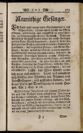 Anmüthige Gesänger