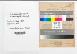 Entnazifizierung Alwin Mutschelknaus , geb. 29.10.1916 (Kaufmaennischer Angestellter)