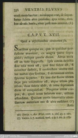 Caput XVII. Quid a deiectionibus venturum sit