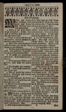 Lob- Gesänge.
