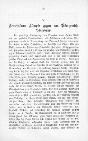 V. Gemeinsame Kämpfe gegen das Übergewicht Schwedens