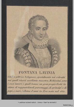 Folge von Bildnissen, Künstler und Künstlerinnen : Bildnis der Lavinia Fontana
