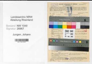 Entnazifizierung Johann Jungen , geb. 31.05.1898 (Bahnfahrer)