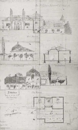 Entwurf für ein Wohnhaus-Anbau : Entwurf für ein Wohnhaus-Anbau (Atelier-Neubau)