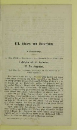 III. Länder- und Völkerkunde