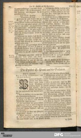 Die Epistel S. Pauli an die Galater.