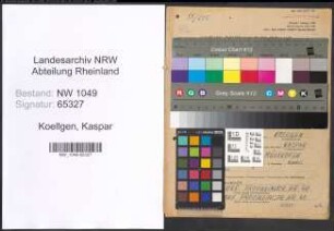 Entnazifizierung Kaspar Koellgen , geb. 27.06.1905 (Baecker)