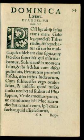 Dominica Laetare ...
