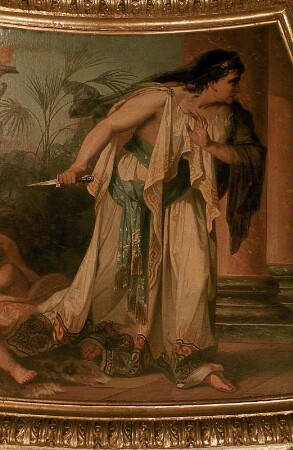 Medea, im Begriff ihre Kinder zu töten